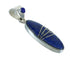 Southwest Genuine Sterling Silver And Lapis Pendant YX67373